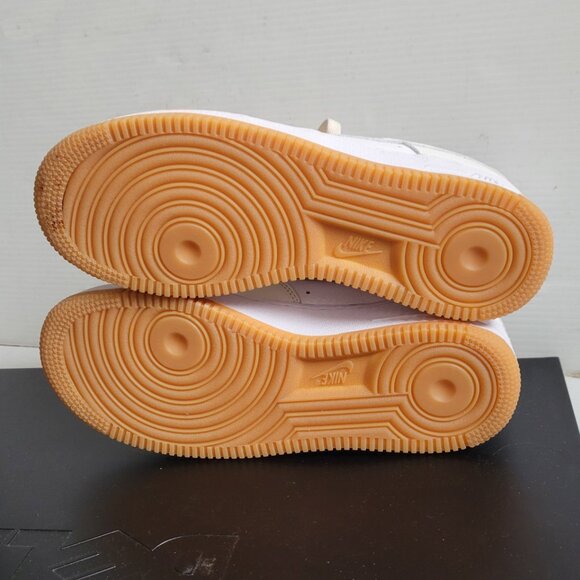 Nike By You Air Force 1 Low DN4165-991 Women's Sz 7.5 White Leather Sneaker Shoe - Picture 8 of 11